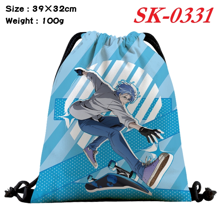 SK∞ cartoon Waterproof Nylon Full Color Drawstring Pocket 39x32cm SK-0331