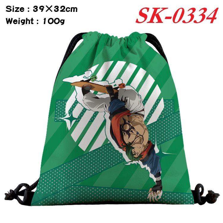 SK∞ cartoon Waterproof Nylon Full Color Drawstring Pocket 39x32cm SK-0334