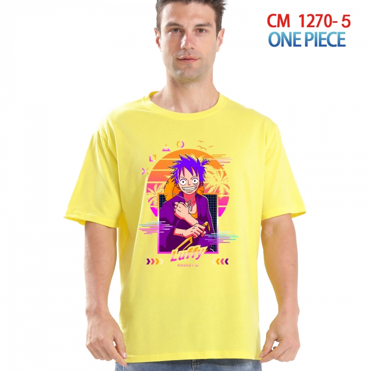 One Piece Printed short-sleeved cotton T-shirt from S to 4XL CM-1270-5