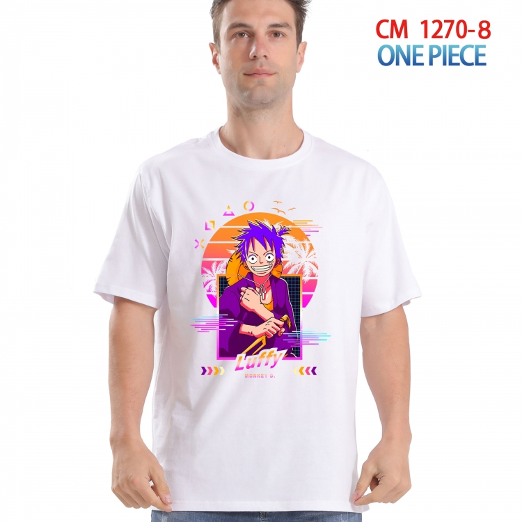 One Piece Printed short-sleeved cotton T-shirt from S to 4XL CM-1270-8