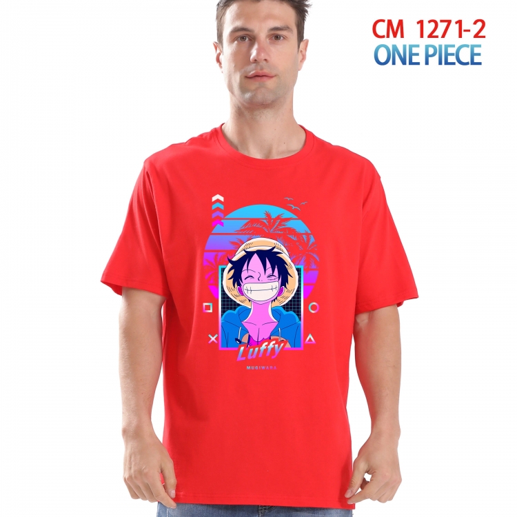 One Piece Printed short-sleeved cotton T-shirt from S to 4XL  CM-1271-2