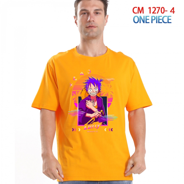 One Piece Printed short-sleeved cotton T-shirt from S to 4XL CM-1270-4