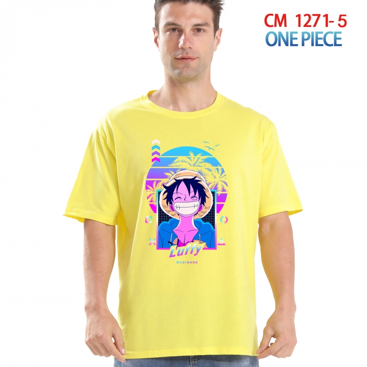 One Piece Printed short-sleeved cotton T-shirt from S to 4XL CM-1271-5