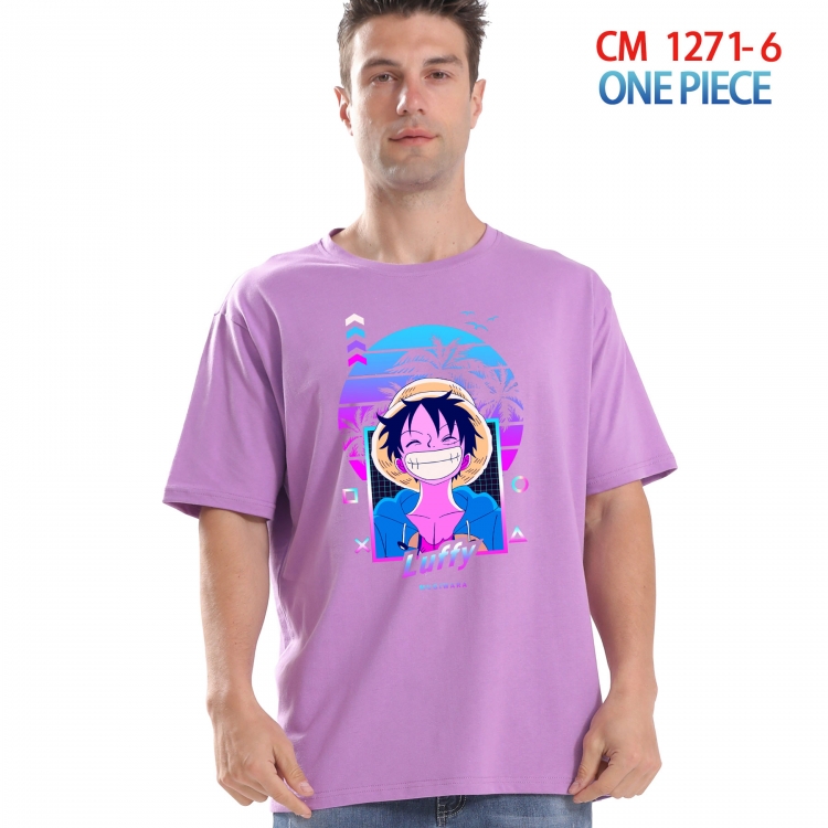 One Piece Printed short-sleeved cotton T-shirt from S to 4XL CM-1271-6