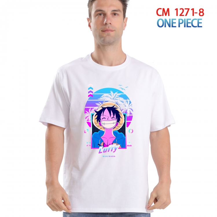 One Piece Printed short-sleeved cotton T-shirt from S to 4XL CM-1271-8