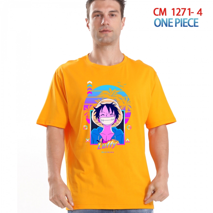 One Piece Printed short-sleeved cotton T-shirt from S to 4XL CM-1271-4