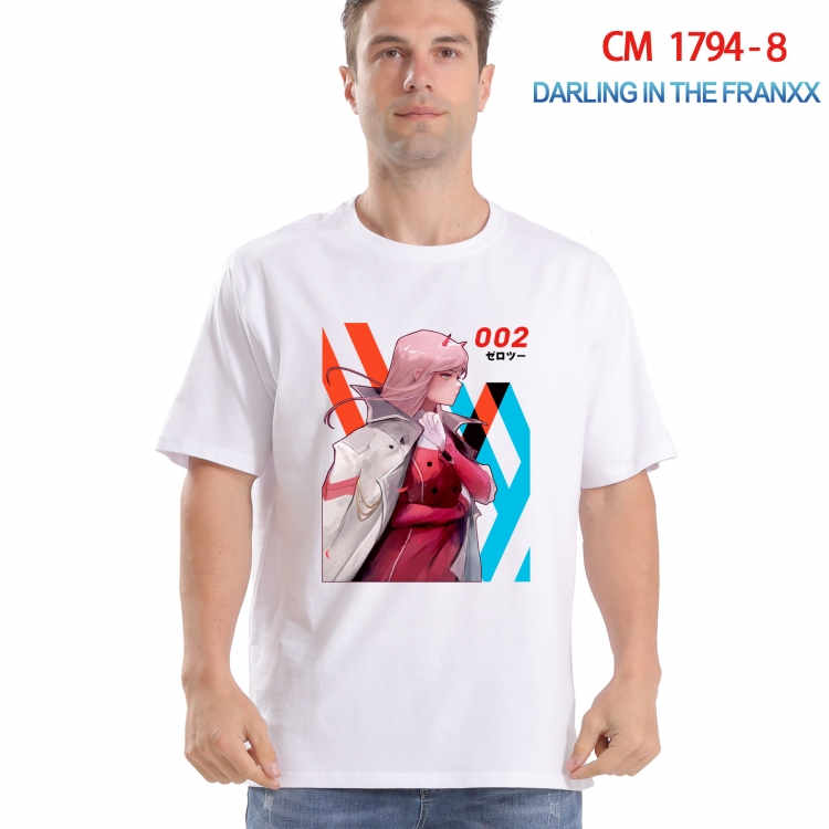 DARLING in the FRANX Printed short-sleeved cotton T-shirt from S to 4XL CM-1794-8