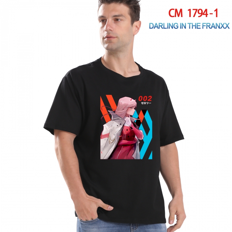 DARLING in the FRANX Printed short-sleeved cotton T-shirt from S to 4XL  CM-1794-1