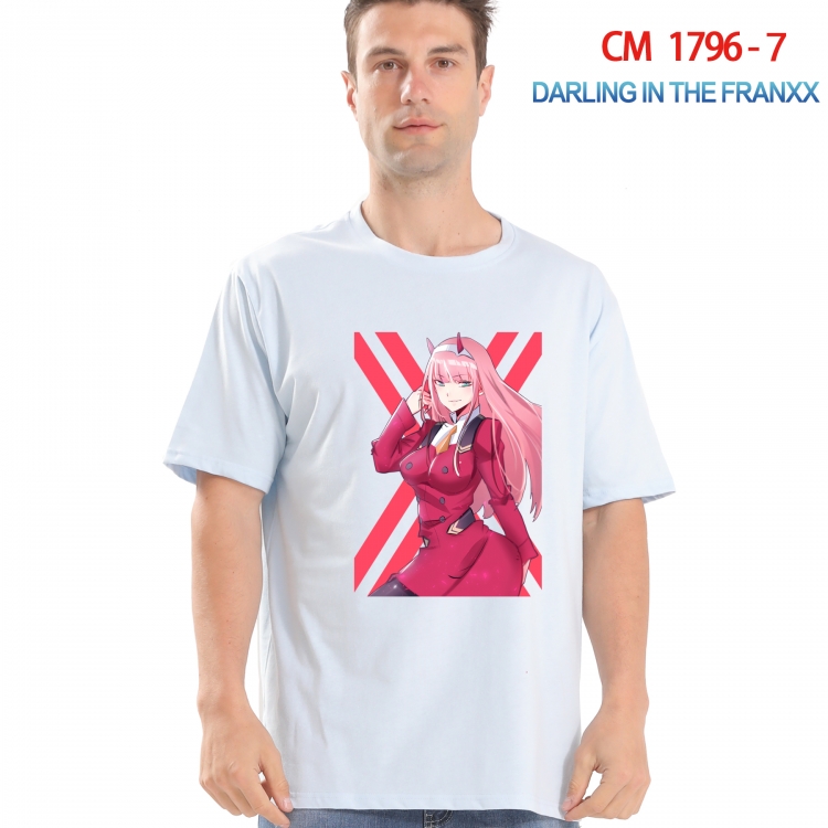 DARLING in the FRANX Printed short-sleeved cotton T-shirt from S to 4XL CM-1796-7
