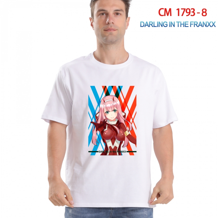 DARLING in the FRANX Printed short-sleeved cotton T-shirt from S to 4XL CM-1793-8