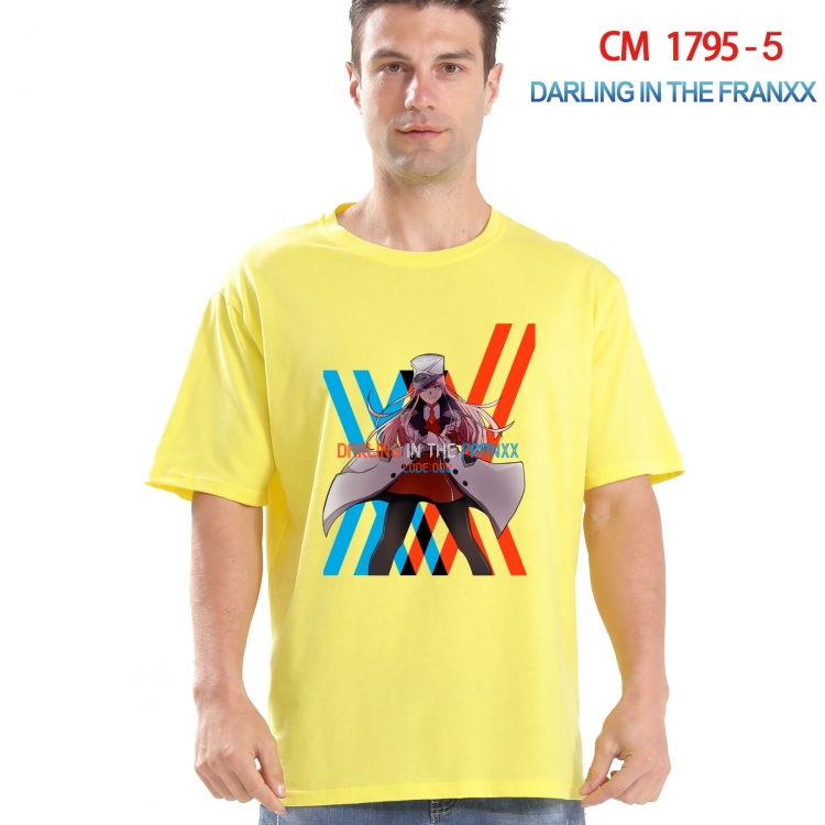 DARLING in the FRANX Printed short-sleeved cotton T-shirt from S to 4XL CM-1795-5