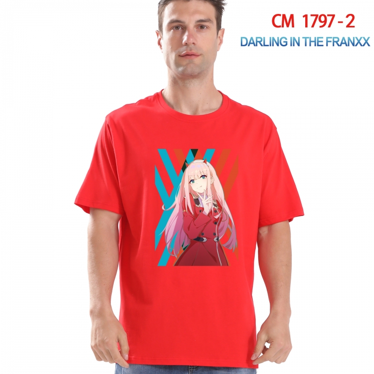 DARLING in the FRANX Printed short-sleeved cotton T-shirt from S to 4XL CM-1797-2
