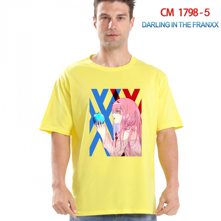 DARLING in the FRANX Printed short-sleeved cotton T-shirt from S to 4XL CM-1798-5