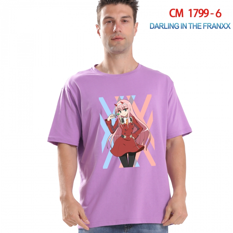 DARLING in the FRANX Printed short-sleeved cotton T-shirt from S to 4XL  CM-1799-6