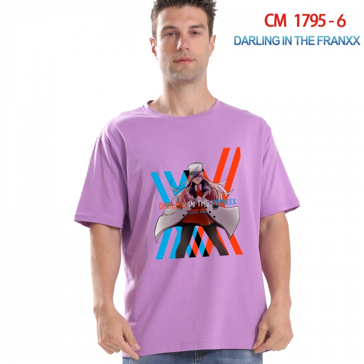 DARLING in the FRANX Printed short-sleeved cotton T-shirt from S to 4XL CM-1795-6