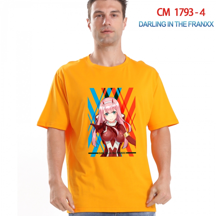 DARLING in the FRANX Printed short-sleeved cotton T-shirt from S to 4XL CM-1793-4