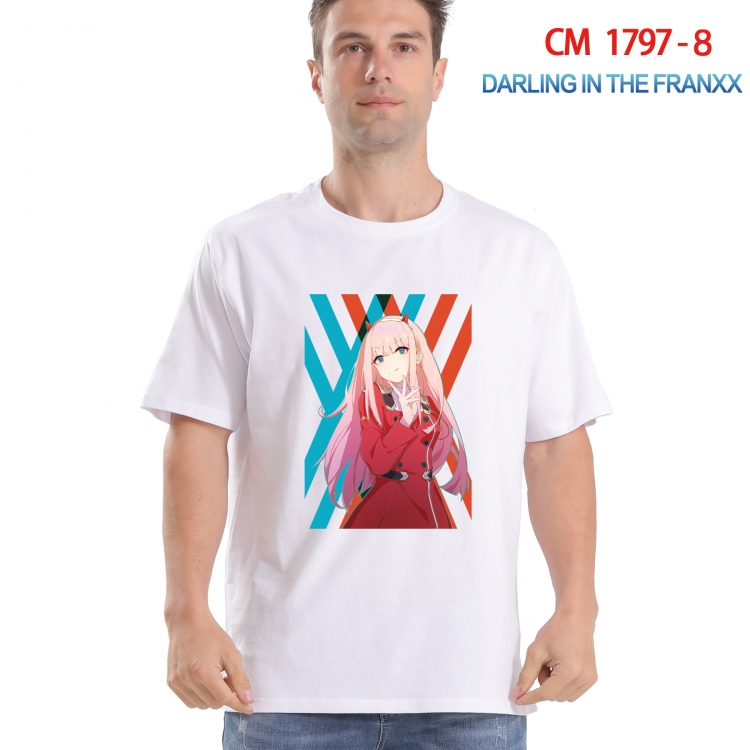 DARLING in the FRANX Printed short-sleeved cotton T-shirt from S to 4XL CM-1797-8