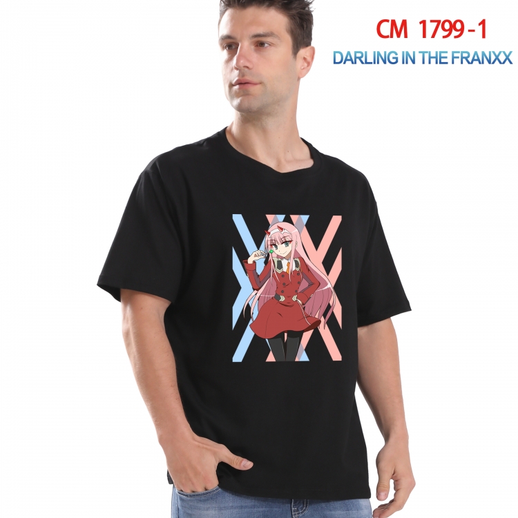 DARLING in the FRANX Printed short-sleeved cotton T-shirt from S to 4XL CM-1799-1