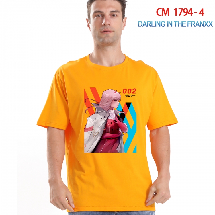 DARLING in the FRANX Printed short-sleeved cotton T-shirt from S to 4XL CM-1794-4