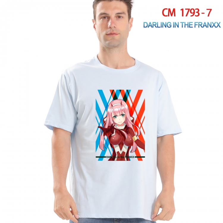 DARLING in the FRANX Printed short-sleeved cotton T-shirt from S to 4XL CM-1793-7