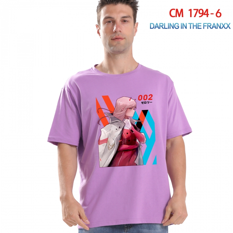 DARLING in the FRANX Printed short-sleeved cotton T-shirt from S to 4XL CM-1794-6