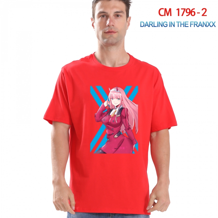 DARLING in the FRANX Printed short-sleeved cotton T-shirt from S to 4XL  CM-1796-2