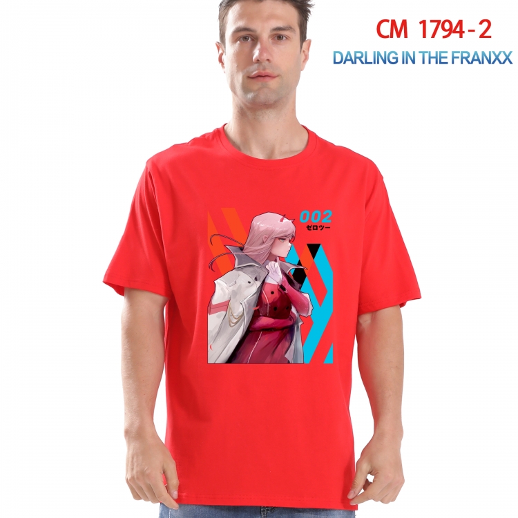 DARLING in the FRANX Printed short-sleeved cotton T-shirt from S to 4XL  CM-1794-2