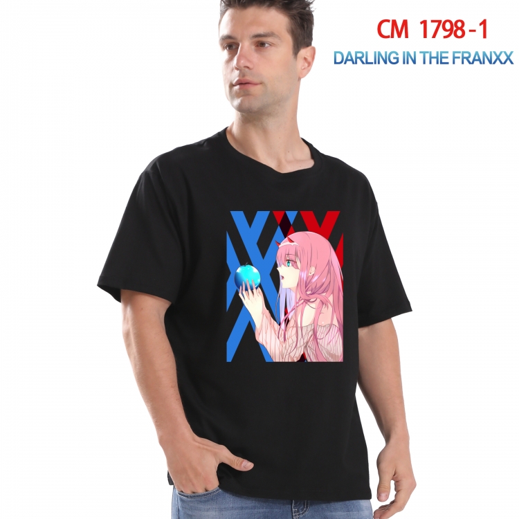 DARLING in the FRANX Printed short-sleeved cotton T-shirt from S to 4XL CM-1798-1