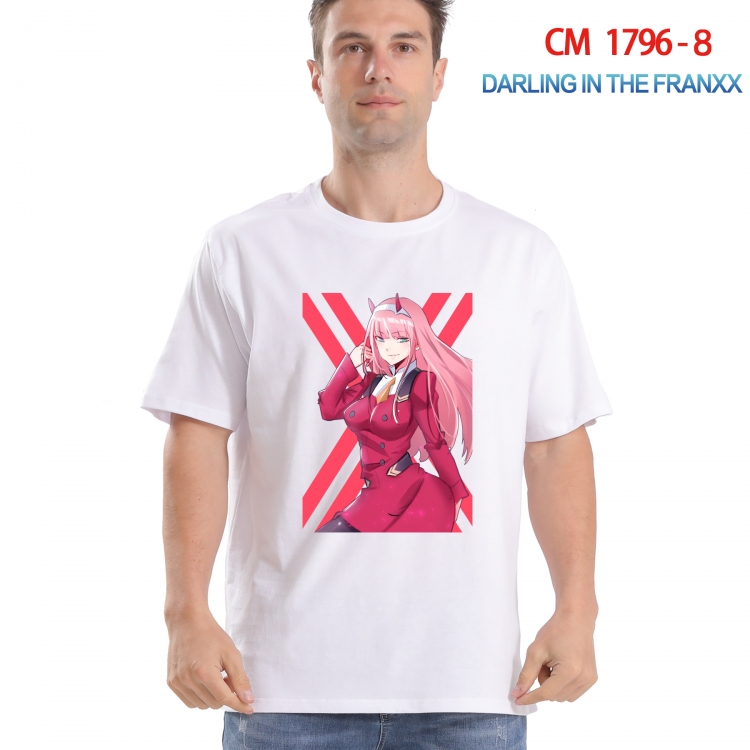 DARLING in the FRANX Printed short-sleeved cotton T-shirt from S to 4XL CM-1796-8