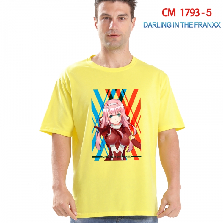 DARLING in the FRANX Printed short-sleeved cotton T-shirt from S to 4XL CM-1793-5