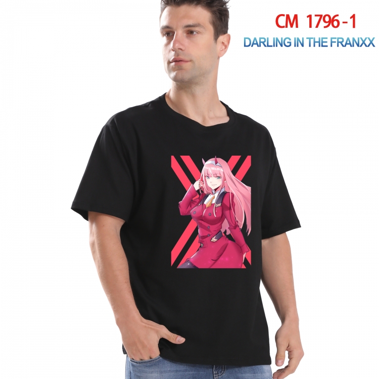 DARLING in the FRANX Printed short-sleeved cotton T-shirt from S to 4XL  CM-1796-1