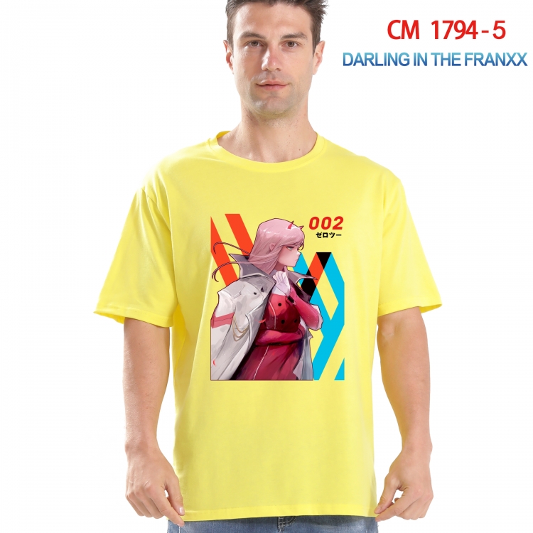 DARLING in the FRANX Printed short-sleeved cotton T-shirt from S to 4XL CM-1794-5