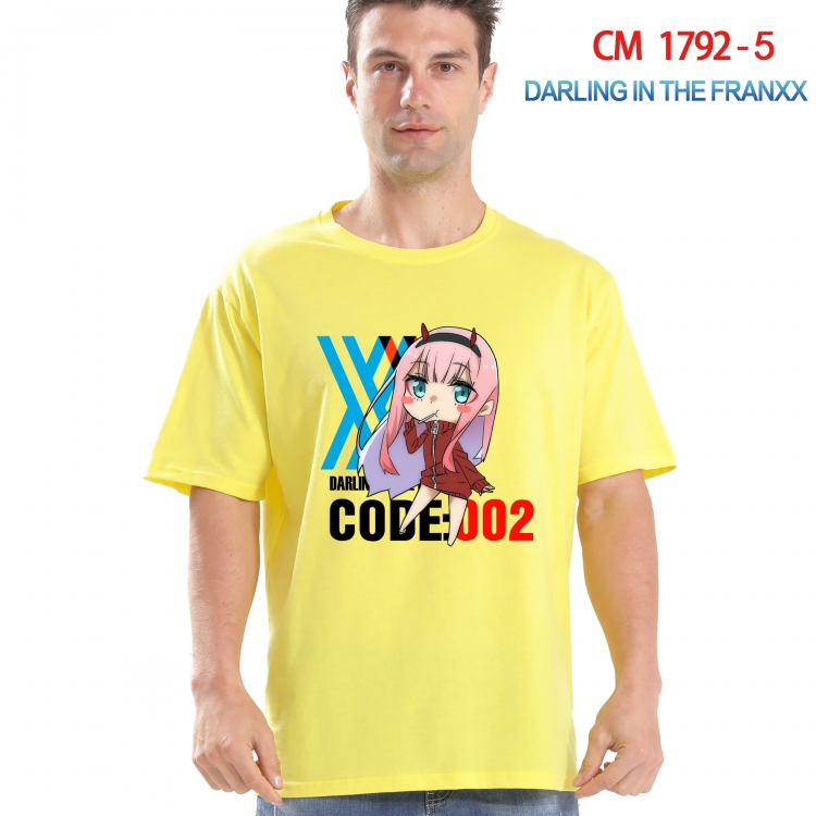 DARLING in the FRANX Printed short-sleeved cotton T-shirt from S to 4XL CM-1792-5