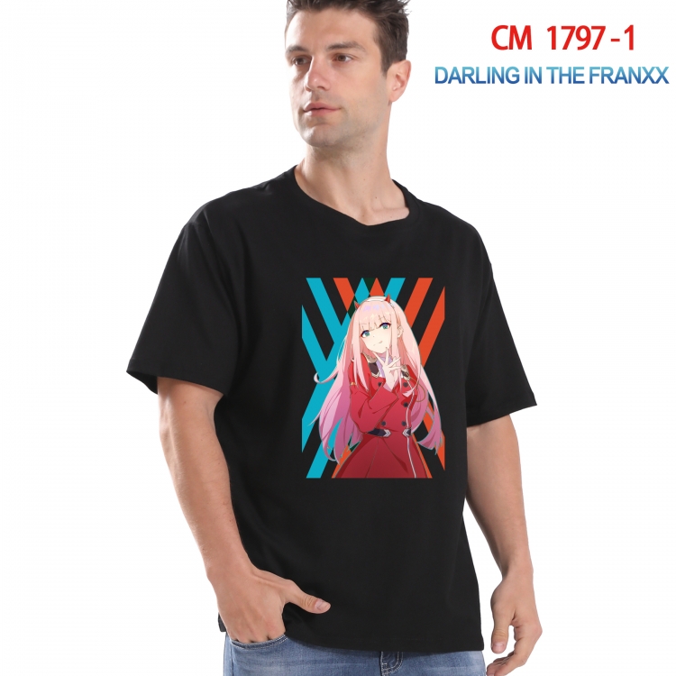 DARLING in the FRANX Printed short-sleeved cotton T-shirt from S to 4XL  CM-1797-1
