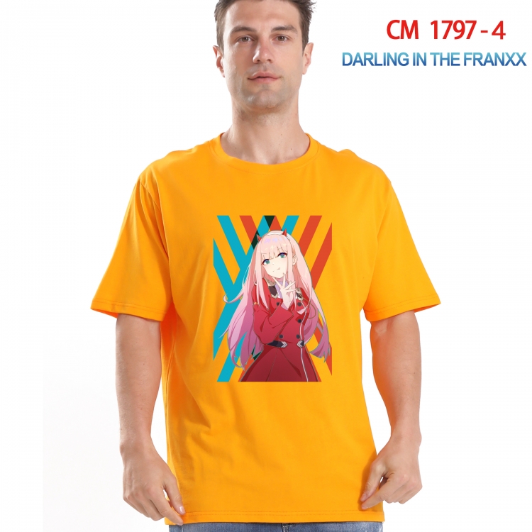 DARLING in the FRANX Printed short-sleeved cotton T-shirt from S to 4XL CM-1797-4
