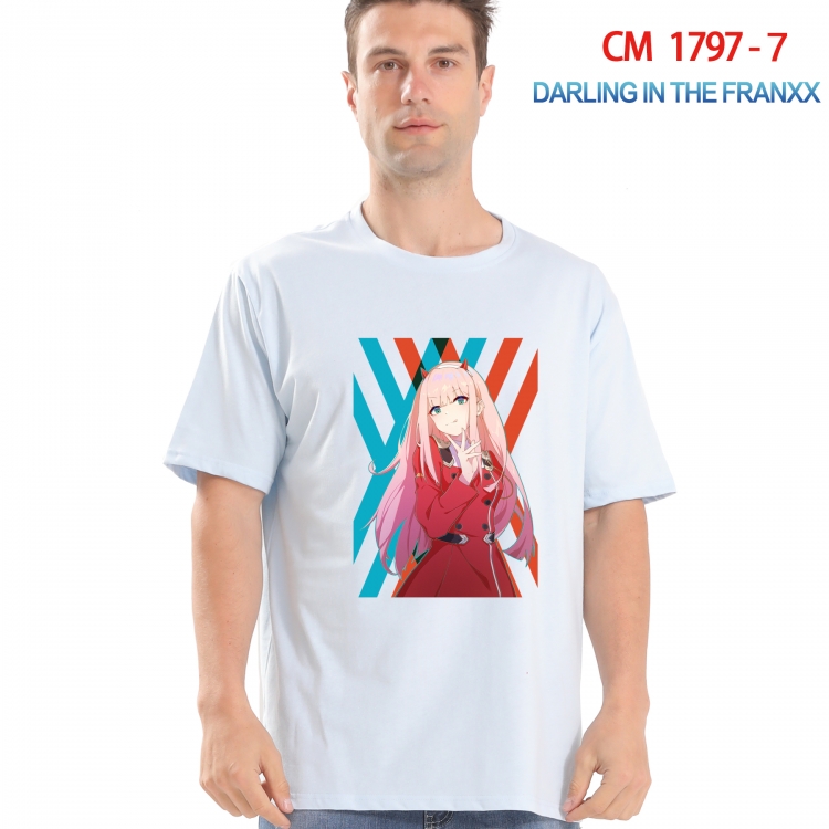 DARLING in the FRANX Printed short-sleeved cotton T-shirt from S to 4XL CM-1797-7