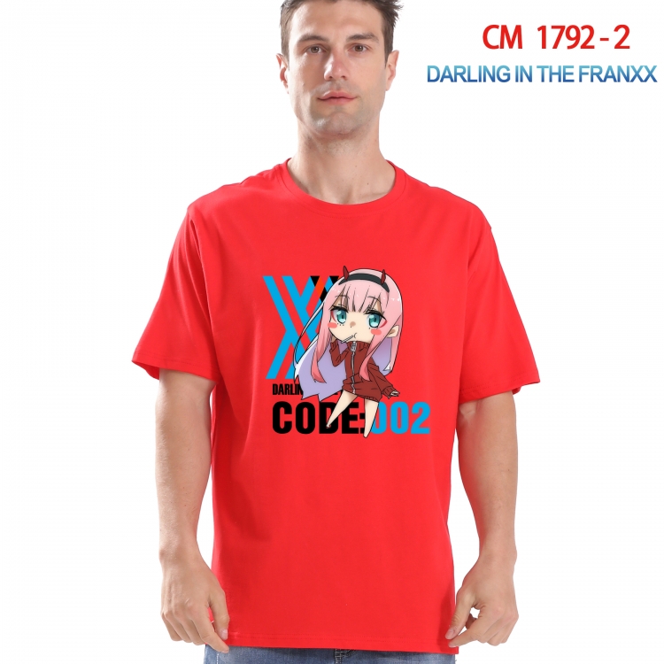 DARLING in the FRANX Printed short-sleeved cotton T-shirt from S to 4XL CM-1792-2