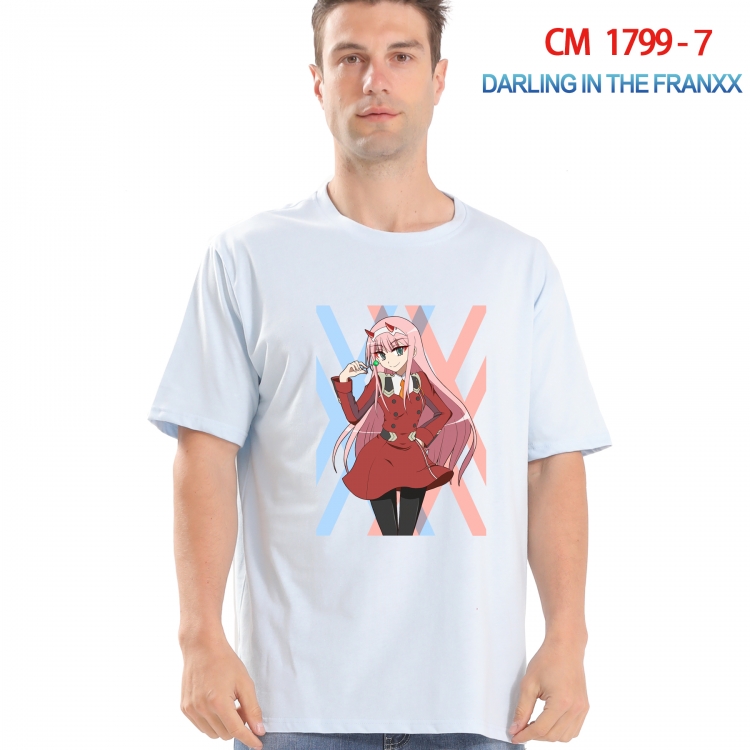 DARLING in the FRANX Printed short-sleeved cotton T-shirt from S to 4XL CM-1799-7