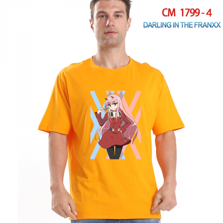 DARLING in the FRANX Printed short-sleeved cotton T-shirt from S to 4XL CM-1799-4