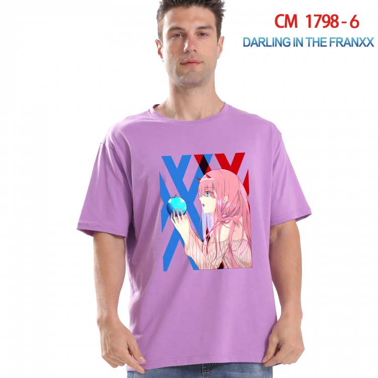 DARLING in the FRANX Printed short-sleeved cotton T-shirt from S to 4XL CM-1798-6