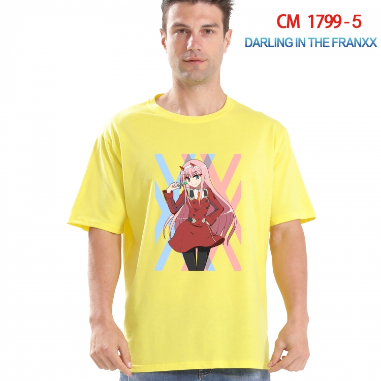 DARLING in the FRANX Printed short-sleeved cotton T-shirt from S to 4XL CM-1799-5
