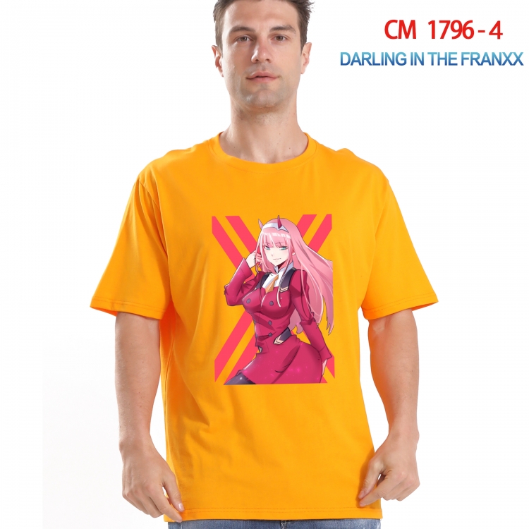 DARLING in the FRANX Printed short-sleeved cotton T-shirt from S to 4XL CM-1796-4