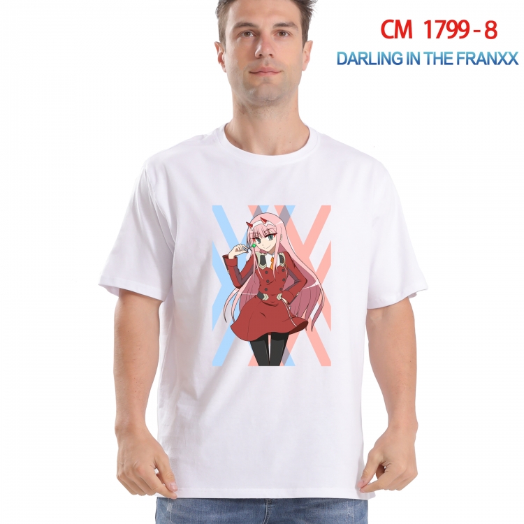 DARLING in the FRANX Printed short-sleeved cotton T-shirt from S to 4XL CM-1799-8