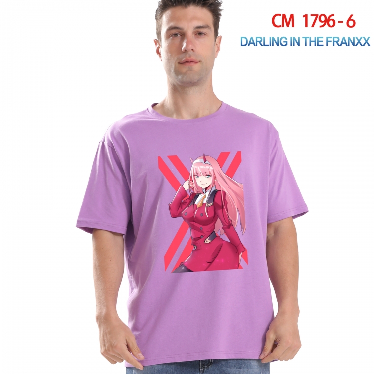 DARLING in the FRANX Printed short-sleeved cotton T-shirt from S to 4XL  CM-1796-6