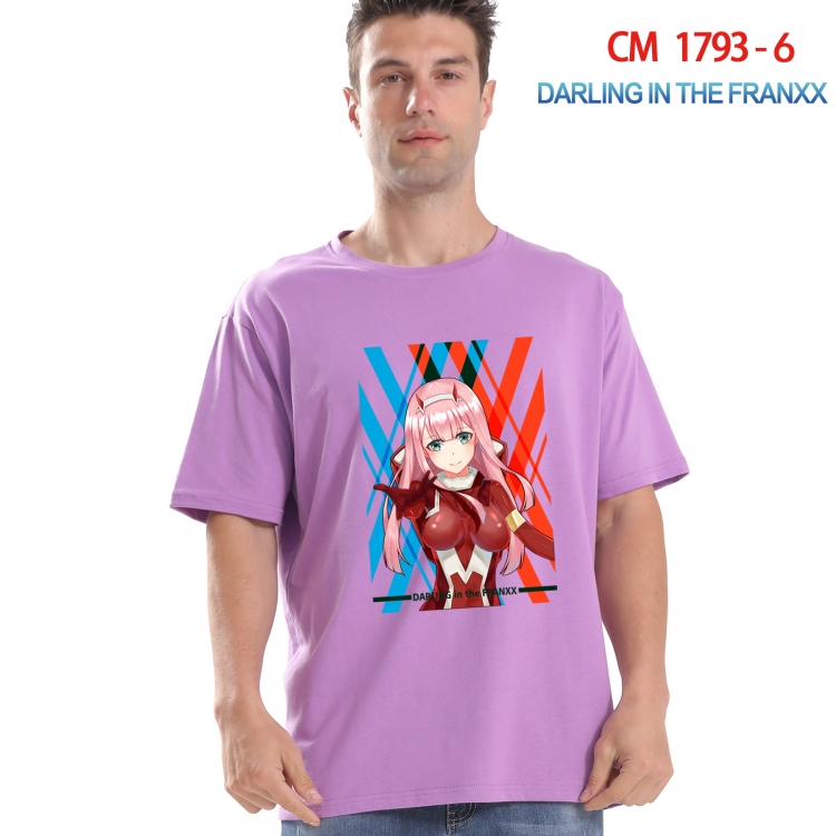 DARLING in the FRANX Printed short-sleeved cotton T-shirt from S to 4XL CM-1793-6