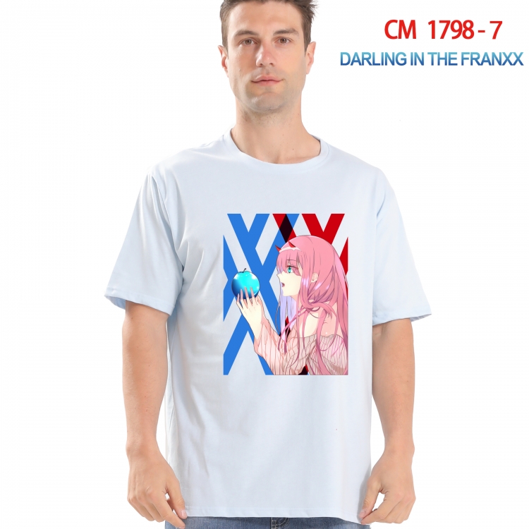 DARLING in the FRANX Printed short-sleeved cotton T-shirt from S to 4XL  CM-1798-7