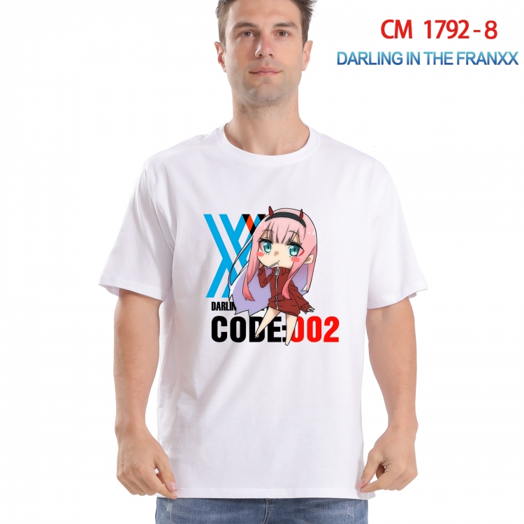 DARLING in the FRANX Printed short-sleeved cotton T-shirt from S to 4XL CM-1792-8