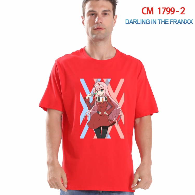 DARLING in the FRANX Printed short-sleeved cotton T-shirt from S to 4XL CM-1799-2