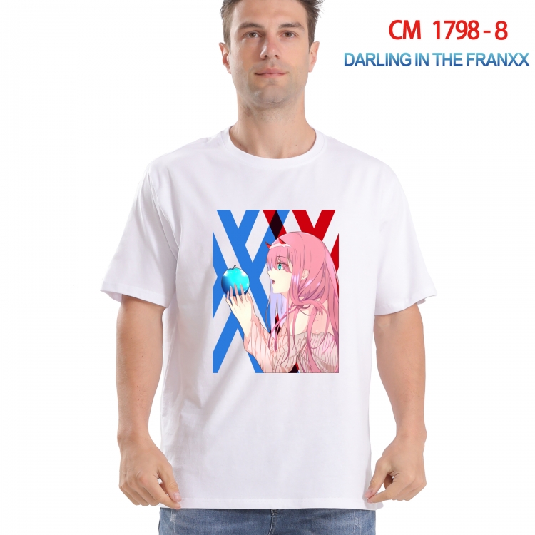 DARLING in the FRANX Printed short-sleeved cotton T-shirt from S to 4XL  CM-1798-8