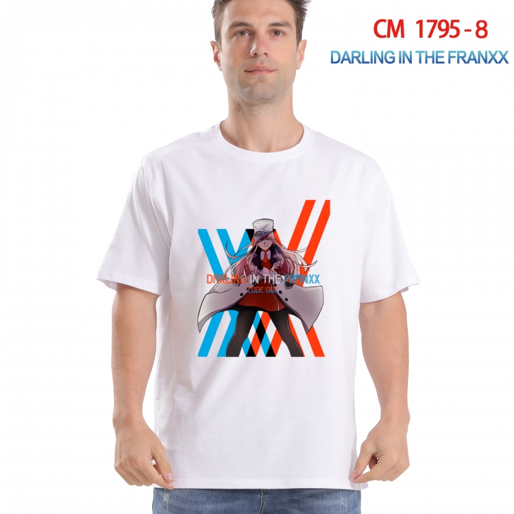 DARLING in the FRANX Printed short-sleeved cotton T-shirt from S to 4XL CM-1795-8